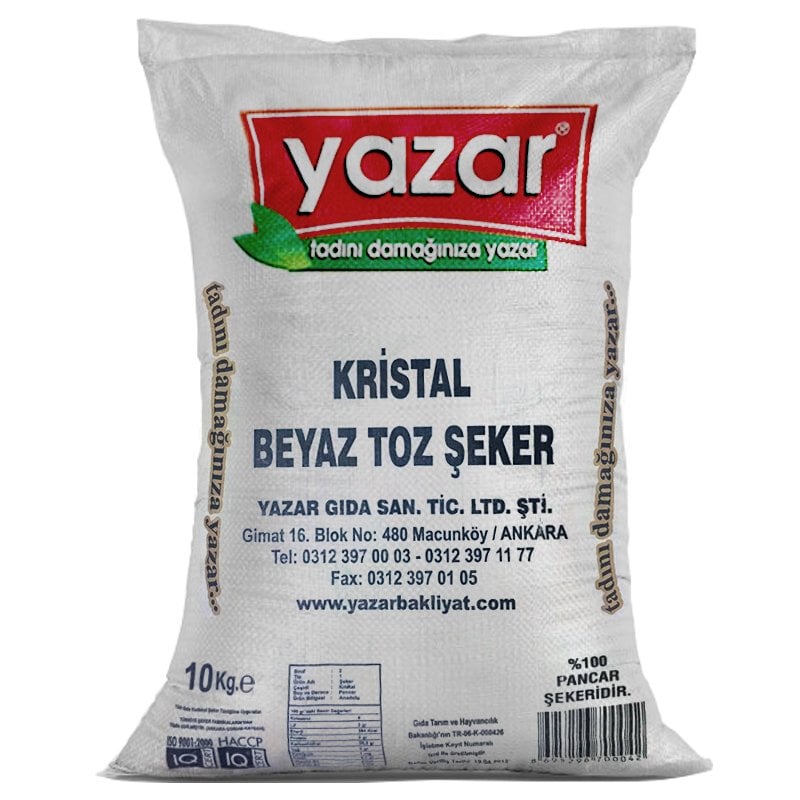 Yazar Toz Şeker 10 Kg